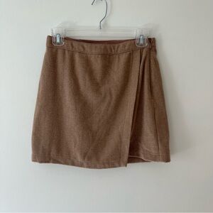 Abercrombie & Fitch Brown Faux Wrap Mini Skirt